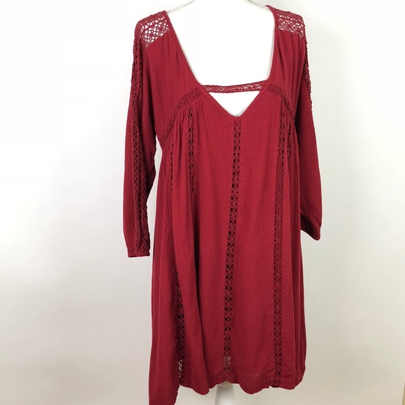 American Eagle Outfitters Dresses & Skirts - American Eagle Boho Peasant Gauze Dress L